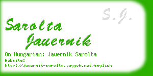 sarolta jauernik business card